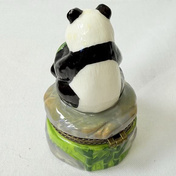 Panda With Baby Trinket Box With Panda Trinket - Picture 4 of 9